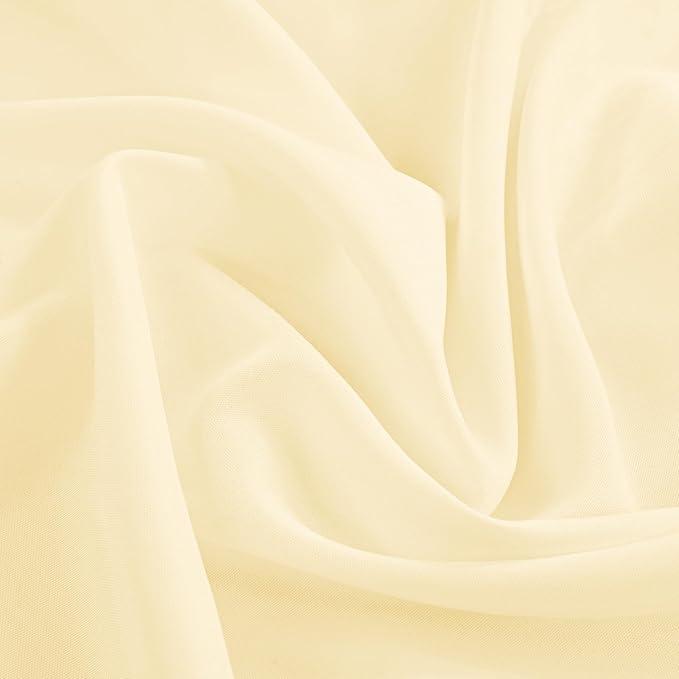 REWOMC 2 Pack Round Tablecloths - 108 Inch, Beige Polyester Table Cover for Round Tables, Stain and Wrinkle Resistant Washable Fabric Table Cloth, Polyester Tablecloth for Wedding Banquet Partie