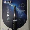 Oral-B iO Series 5 Rechargeable Electric Toothbrush with Visible Pressure Sensor to Protect Gums, 2 Minute Timer, 5 Cleaning Settings, 1 Replacement Toothbrush Heads, and Travel Case, Black