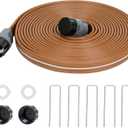 Sprinkler Soaker Hose 25 FT, Watering Hose with Holes, High-Efficiency Water-Saving Sprinklers System for Lawn and Garden with Staples