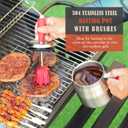 32 OUNCE BBQ Basting Pot with BrushChristmas Grilling Gifts for Men/WomenStainless Steel 304 Barbecue Sauce Container Brush SetAirtight Melting Pot for Grill,KitchenCamping