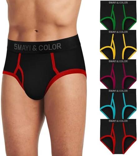 5Mayi Mens Briefs Underwear Cotton Brief Underwear for Men Pack Size L