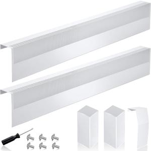 Baseboard Heater Cover, 3FT-6FT Retractable Galvanized Steel Easy Slip-On Baseboard Heater Cover, with Left and Right End Covers, Suitable for Bathroom and Hydronic Home Heating Systems
