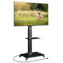 Neothm Rolling TV Stand with Powet Outlet for 32-75 Inch TVs, Swivel Protable TV Stand