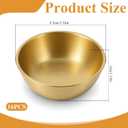 16 Pack Stainless Steel Sauce Dishes 3.2inch Mini Dip Bowls Reusable Metal Condiment Cups Round Seasoning Dishes for Side dish, Appetizer, Dip, Sushi, Gold