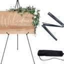Easel Stand for Sign 65 in, Lightweight Adjustable Art Easel Stand for Display, Tripod Poster Easel for Painting, Wedding Sign Floor Stand, Black Metal Painting Easel with Portable Bag (1 Pcs)
