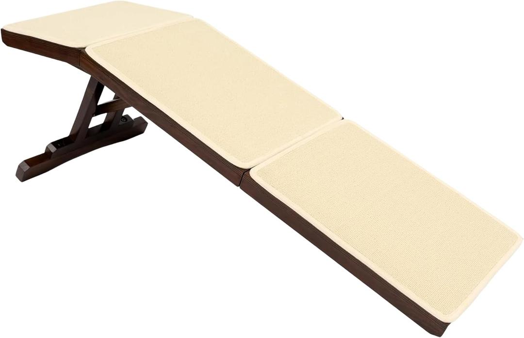PetSafe CozyUp Wooden Couch Ramp for Cats & Dogs, Furniture-Grade with High-Traction Carpet Surface, Espresso