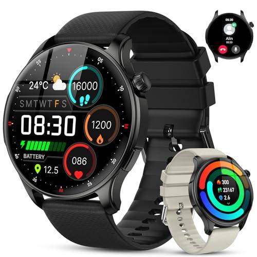 Smart Watch for Men Women Fitness: Waterproof Make Answer Call Digital Mens Watches Running Pedometer Step Tracker Smartwatch Android Phone iPhone Samsung Compatible Sleep SpO2 Heart Rate Monitor