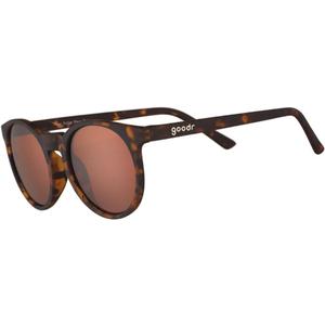 goodr Nine Dollar Pour Over Polarized Round Sunglasses for Men & Women, Small Sized (Circle G), Brown Translucent Frames with Brown Non-Reflective Lens, UV400 Protection, No Slip, No Bounce