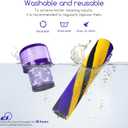 Soft Roller Brush Bar Compatible with Dyson V15 Detect Handheld Vacuum Cleaner, Parts No.971634-01, with 2 Pack V15 HEPA Filters