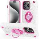 KCJ Compatible with iPhone 15 Pro Case with[2×Screen Protectors+1xCamera Lens Protector][Ring Stand] Tough Rugged Heavy Duty Case for iPhone 15 Pro 6.1"