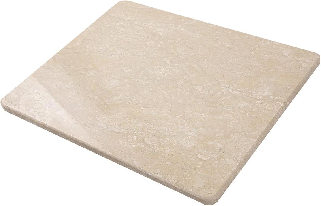 Natural Marble Cutting Board For Kitchen, 16 x 20 Inch Marble Slab Pastry Board With Non-Slip Feet For Baking, Cheese, Charcuterie, Chocolate Yellow Marble White Golden