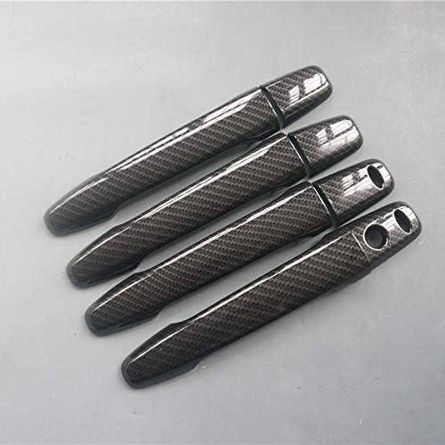 ZiWen Sport Style Carbon Fiber Print Door Handle Cover Trim for Mitsubishi Lancer Evolution X Outlander Sport ASX (with Keyless Holes)