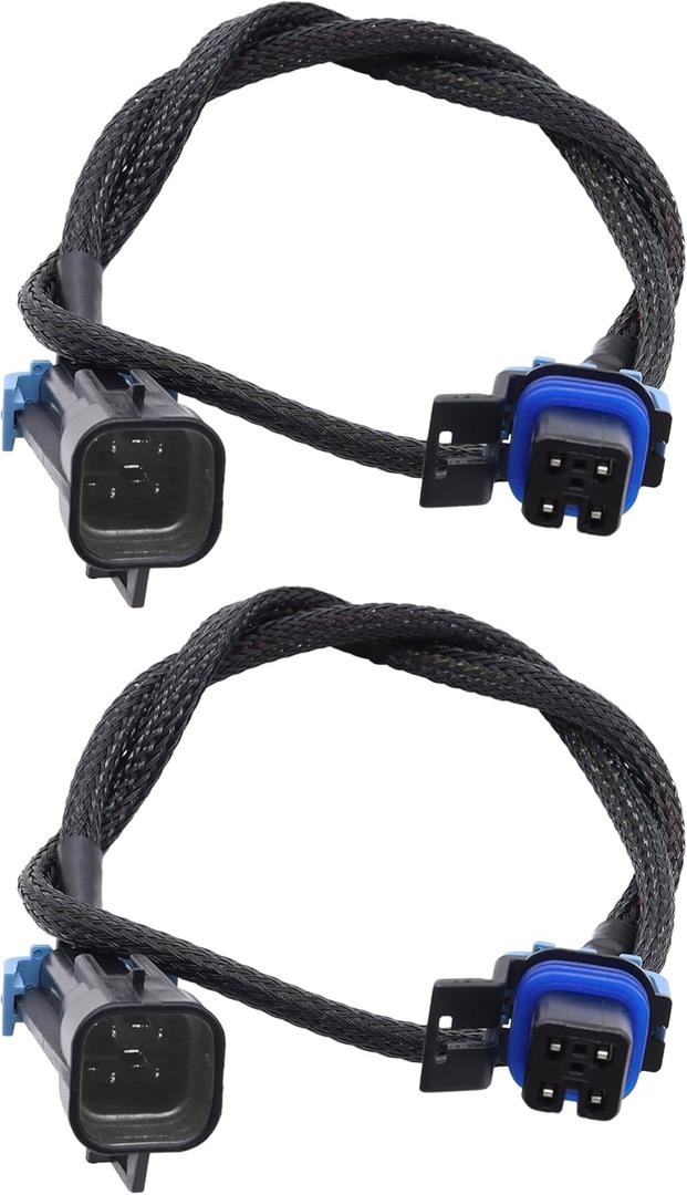 HiSport Wire Harness for LS2 LS6 O2 Header Wire Harness Black 24" O2 Oxygen Sensor Extension Square 4 Pin
