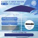 Briwooody Boat Umbrella Canopy Boat Sun Shade Kit 6' x 6' Waterproof Bimini Top Cover Thickened Straps up to 94 Inches Long with D-Shaped Buckles Storage Bag (Navy Blue,Classic)