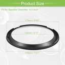 ACROPIX Universal 6.5" Subwoofer Speaker Rings Cover Spacers Speaker Audio Decorative Circle without Mesh Grille ABS Black - Pack of 2