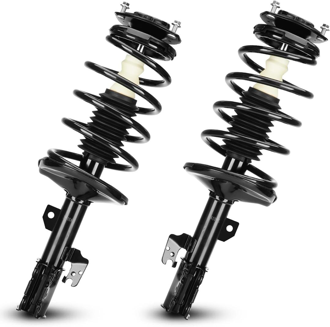 Front Complete Strut Shock Absorber with Spring Assembly Fit for Toyota Sienna 2004 2005 2006 FWD 7 Passenger, Replace 172237 172236 (Set of 2) (Front Left & Right)