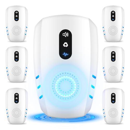 2026 Upgraded Ultrasonic Pest Repellent Indoor Insect Repeller, Mouse Traps, Repellent Roach, Mouse, Bugs, Mosquito, Mice, Spider, Ant, Rodent Repellent Ultrasonic Plug in, 3 Mode Switching, 6 Packs