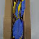 Briful 12'' Large Heads Christmas Glitter Poinsettia Flowers Christmas Tree Ornaments Set of 4 Artificial Flowers with Picks Stems for Xmas Tree Party DIY Holiday Decorations, Dark Blue