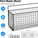 2 Pack Large Adhesive Cabinet Organizer - Lid Organizer Inside Cabinet Wall Mounted Pantry Door Caddy for Kitchen Containers Lid Kitchen Under Sink Basket