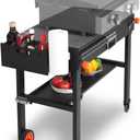 EUTRKei Grill Table for Blackstone Griddle, Portable Griddle Table with Caddy - Fit 17 or 22 Other Tabletop Grill, Foldable Ninja Grill Stand& Blackstone Griddle Stand for Outdoor Tailgating-Camping