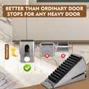 3 x Adjustable Loaded Large Door Stoppers, Heavy Duty Wedge Door Stoppers, Made with an Upgraded Non-Slip Material, Rotatable Adjustable, Suitable for Door Gaps Ranging from 0 to 2.8 inches in Height