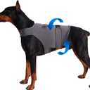 Dog Anxiety Vest - Skin-Friendly Calming Shirt for Thunder, Fireworks, Vet Visits & Separation Anxiety No Medicine or Training Needed Suitable for  Dogs (L-Chest(18.8"-26.9"), Dark Grey)