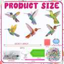 Colingmill 6 Sets Hummingbird Diamond Painting Art Garden Stakes with Colorful Beads, Hummingbird DIY Garden Stakes Crafts Diamond Art Kits for Adults Christmas Spring Bonsai Pot Plant Garden Decor