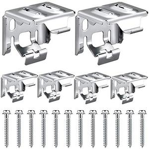 Jetec 12 Pieces Mini Blind Brackets Bracket for Window Blinds, with Screws