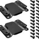 Sectional Couch Metal Connectors,4 Pcs Universal Sofa Interlocking Furniture Connector,Sectional Sofa Fastener Software Bracket with Screws for Loveseat, Recliner, Chair or Chaise Lounge (Black)