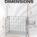 Large Rustproof Shower Caddy Hanging, 304 Stainless Steel Hanging Shower Organizer Basket for Bathroom & Bathtub, Over the Rod Shower Rack for Shampoo, Conditioner, Soap & Bath Accessories(Silver)