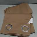 NICETOWN Blackout Window Curtains and Drapes for Kitchen, Window Treatment Thermal Insulated Solid Grommet Blackout Drapery Panels (Set of 2 Panels, 34 by 63 Inch, Cappuccino)