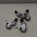 2inch Plug-in casters, Silent, high Load Capacity 4pcs Set (1 Square Tube Plug-in casters, 2with Brake 2withoutThe Wall Thickness Should be Less Than 1.2mm)