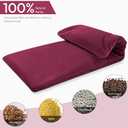 Microwavable Heating Pad with Washable Cover, 8 x 18 Microwave Heating Pad for Neck and Shoulders, Moist Heat Bean Bag Warm Compress for Knee, Joints, Wrist, Abdomen (Wine Red)