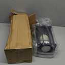 Metal Christmas Decorative Candle Lantern with Led Light,Plaid Ribbon,Lighted Hanging Vintage Lanterns for Home Decor Table Fireplace Porch Indoor Outdoor Decorations,Serpro