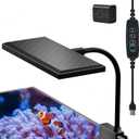 Clip-on Aquarium Light 10w (3 Timers, 3 Modes, 10 Dimming, Split Power) for Coral, Reef, Saltwater Fish, Algae Scrubber Nano/Mini/Pico/Refugium Tank,1-16Gallon(5-16in) Aquarium