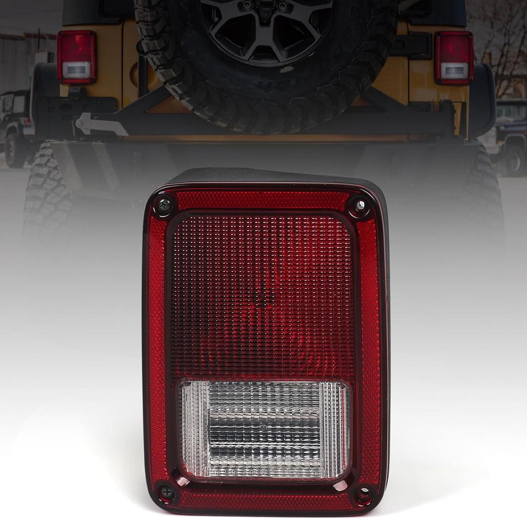 Left Tail Light for Jeep Wrangler JK JKU 2007-2018, [DOT Approved] [OEM] [Plug n Play] Jeep JK Accessories (Driver Side)