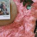 Tuddrom Decorative Extra Soft Faux Fur Blanket Twin Size 70" x 78",Solid Reversible Fuzzy Fluffy Cozy Plush Fleece Comfy Microfiber Fur Blanket for Couch Sofa Bed,Pink