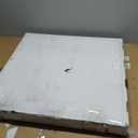 White Acrylic Ottoman Tray with Cutout Handles 24x24 Inch Over-Sized Serving Tray Rubber Boot Organizer Decorative Tray for Living Room, Bedroom,Bathroom Entryway and Kitchen Tabletop