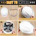 Zonon 6 Pcs Aluminum Face Shield Adapter for Grinding Cutting Cap Style Hard Hat Safety Face Mask Shield Visor Bracket (White)