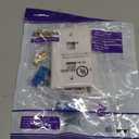 VCE UL-Listed Coax Ethernet Wall Plate, 2-Port CAT6 Keystone Coupler and 3GHz Gold Plated Coax Keystone Jack Insert Wall Plate 2 Pack