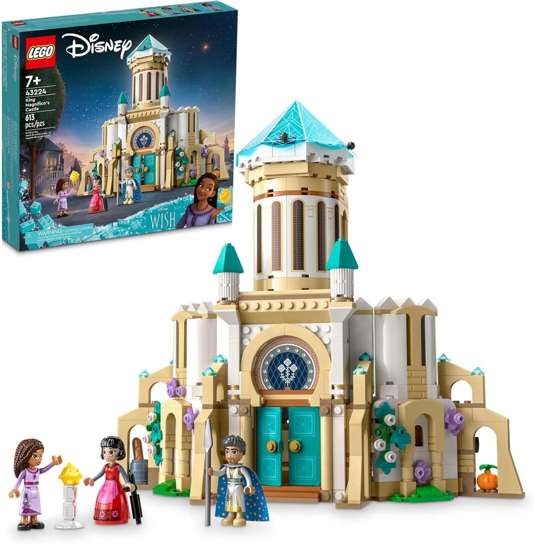 LEGO Disney Wish: King Magnificos Castle 43224 Building Toy Set, A Collectible Set for Kids Ages 7 and up to Play Out Favorite Scenes from The Disney Movie, Inspire Pretend Play Within The Palace