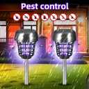 4 Pack Solar Bug Zapper Outdoor Waterproof, Upgraded Mosquito Zapper & Killer for Gnats, Flies, Insects