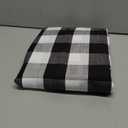 Black and White Buffalo Plaid Checkered Window Curtain Drape Panels 63 Inch Length,Semi Sheer Farmhouse Drapes,Rustic Rod Pocket Treatment for Bedroom Living Room(2 Panels,40"x63",Black)