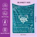 Birthday Gifts for Mom from Daughter Son - Christmas Blanket Gifts for Mom - Best Moms Ever Present - Mothers Day Valentines Day Presents for Mother - to My Moms Blanket 50"x60" Blue