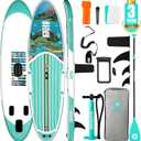 Niphean Instable Stand Up Paddle Board with Balanced Wing Design and SUP-Accessories,Anti-Slip EVA Deck,10'6 Inflatable Paddle Board for Adults &Youth of All Skill Level