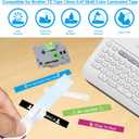 BOYEEZON 5-Pack Replacement for Brother P Touch TZ Tape 12mm 0.47 Laminated Label Maker Colored Tape (White on Berry Pink,Lime Green,Black,Blue,Matt Light Grey) for PT-H110 PT-D600 PT-D200, 26.2'(8m)