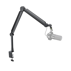 FIFINE Mic Boom Arm, Microphone Stand with Cable Management Channels, Extension Tube, Desk Clamp, Thread Adapter, Fully Adjustable Metal-Built Podcast Mic Arm for Streaming Gaming Recording-BM66T