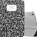 MoKo for iPad (A16) 11th Generation Case 11 Inch 2025, iPad 10th Generation Case 10.9 Inch 2022, Slim Stand Hard PC Translucent Back Shell Smart Cover, Support Touch ID, Auto Wake/Sleep,Notebook Black
