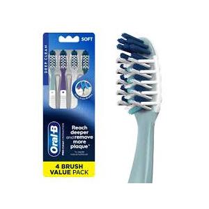 OralB CrossAction All In One Toothbrush, Soft, Deep Plaque Removal, 4 count