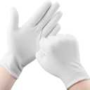 30 Pcs White Cotton Gloves for Dry Hands Moisturizing Eczema Overnight, Men and Women Stretchable Cloth White Gloves for Coin Jewelry Silver Inspection Halloween